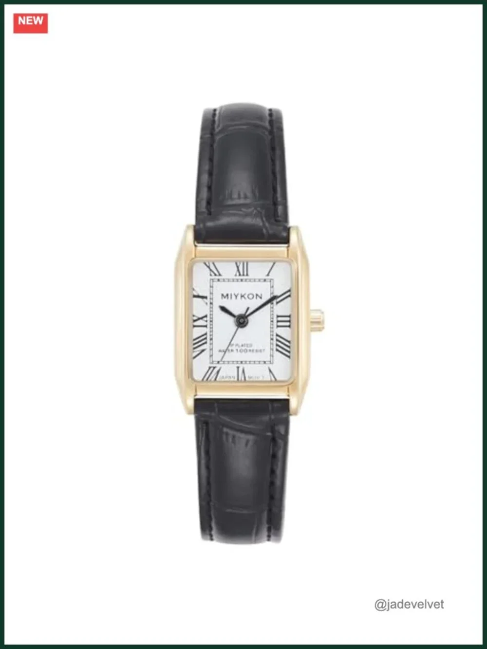 Women's Square Tank Watch Genuine Leather Japanese Quartz Water Resistant